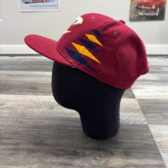 Mitchell Ness Cleveland Cavaliers Cavs Maroon OS 100% Wool Snapback NBA‎ Hat Cap - Picture 2 of 8